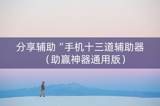 分享辅助“手机十三道辅助器（助赢神器通用版）