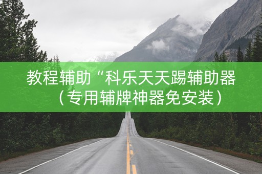 教程辅助“科乐天天踢辅助器（专用辅牌神器免安装）