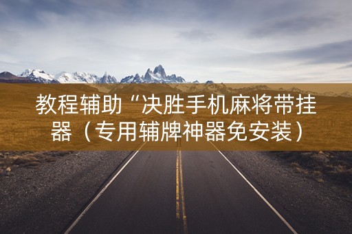 教程辅助“决胜手机麻将带挂器（专用辅牌神器免安装）
