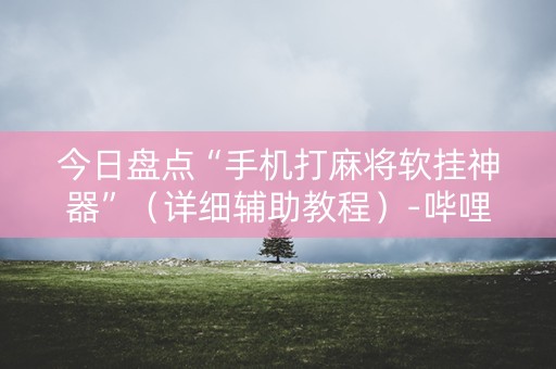 今日盘点“手机打麻将软挂神器”（详细辅助教程）-哔哩哔哩