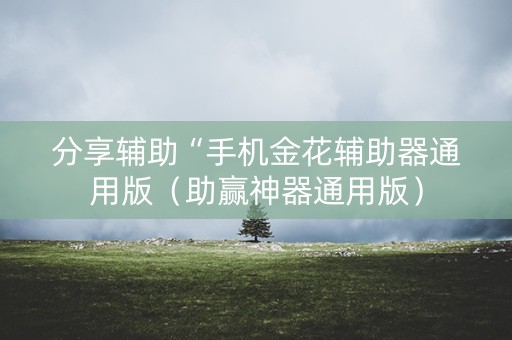 分享辅助“手机金花辅助器通用版（助赢神器通用版）