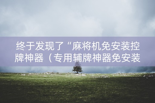终于发现了“麻将机免安装控牌神器（专用辅牌神器免安装）