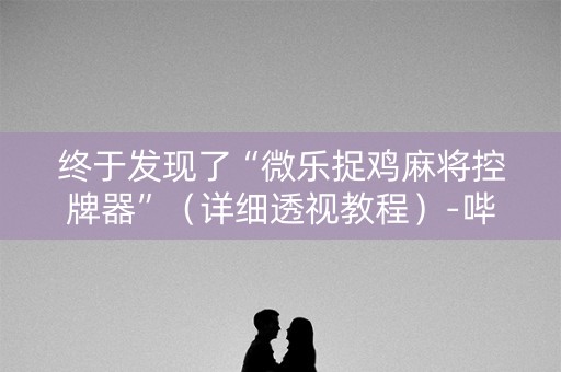 终于发现了“微乐捉鸡麻将控牌器”（详细透视教程）-哔哩哔哩