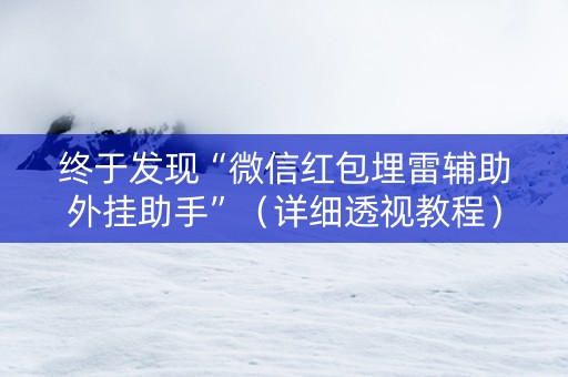 终于发现“微信红包埋雷辅助外挂助手”（详细透视教程）-哔哩哔哩