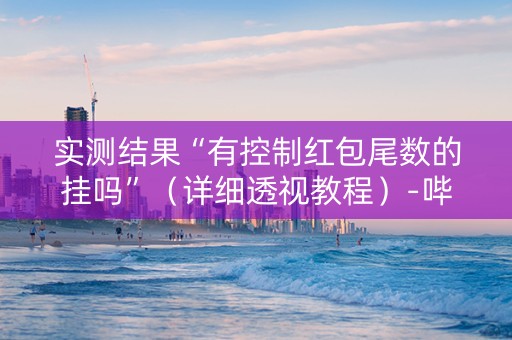 实测结果“有控制红包尾数的挂吗”（详细透视教程）-哔哩哔哩