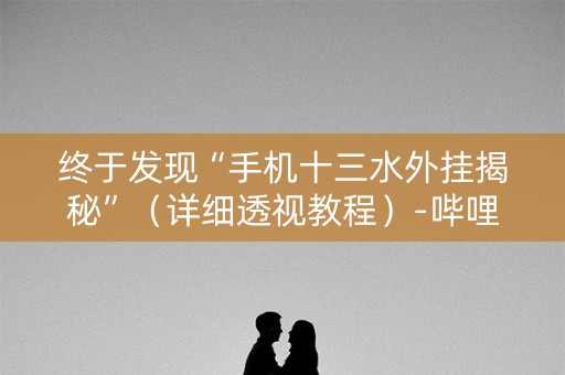 终于发现“手机十三水外挂揭秘”（详细透视教程）-哔哩哔哩