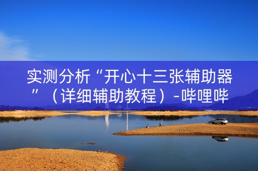 实测分析“开心十三张辅助器”（详细辅助教程）-哔哩哔哩
