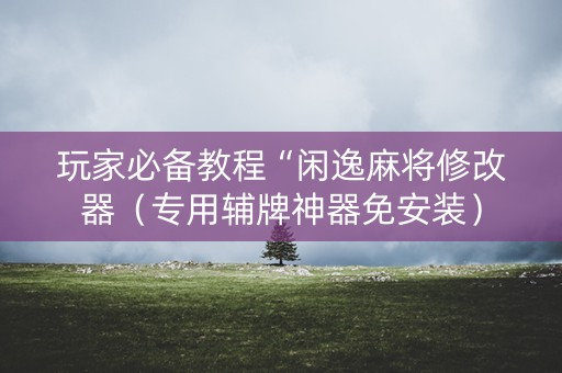 玩家必备教程“闲逸麻将修改器（专用辅牌神器免安装）