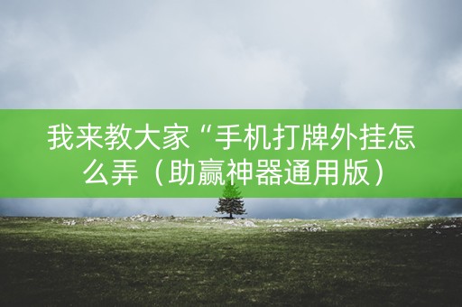 我来教大家“手机打牌外挂怎么弄（助赢神器通用版）