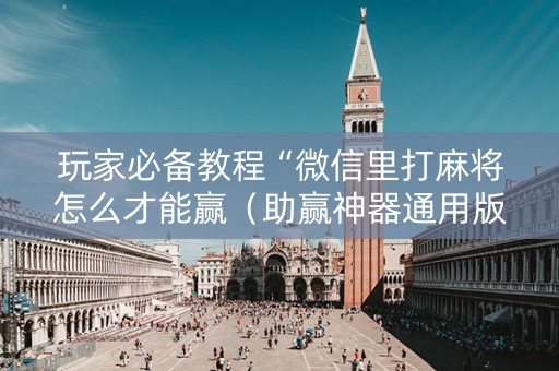 玩家必备教程“微信里打麻将怎么才能赢（助赢神器通用版）