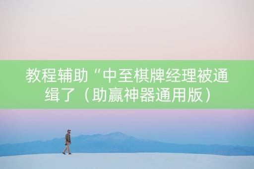 教程辅助“中至棋牌经理被通缉了（助赢神器通用版）