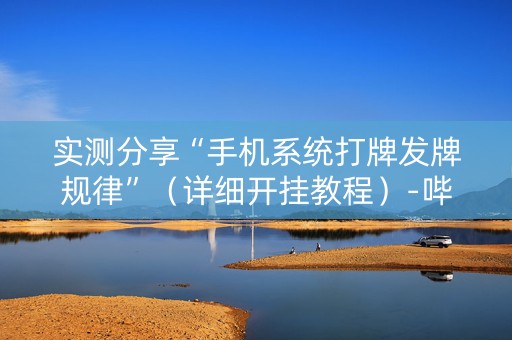 实测分享“手机系统打牌发牌规律”（详细开挂教程）-哔哩哔哩