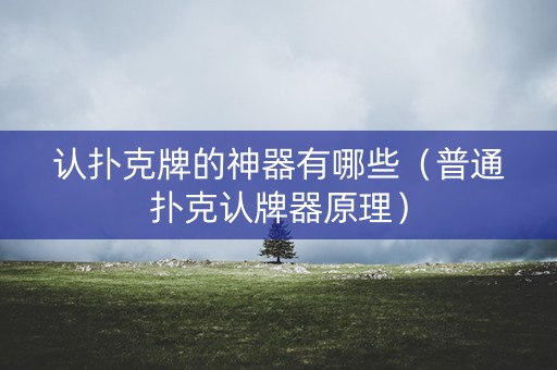 认扑克牌的神器有哪些（普通扑克认牌器原理）