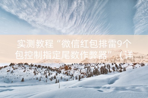实测教程“微信红包排雷9个包控制指定尾数作弊器”（详细透视教程）-哔哩哔哩