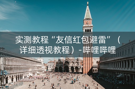 实测教程“友信红包避雷”（详细透视教程）-哔哩哔哩