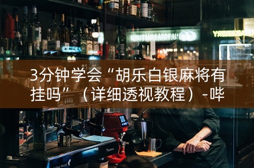 3分钟学会“胡乐白银麻将有挂吗”（详细透视教程）-哔哩哔哩