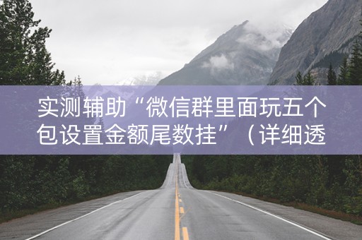 实测辅助“微信群里面玩五个包设置金额尾数挂”（详细透视教程）-哔哩哔哩