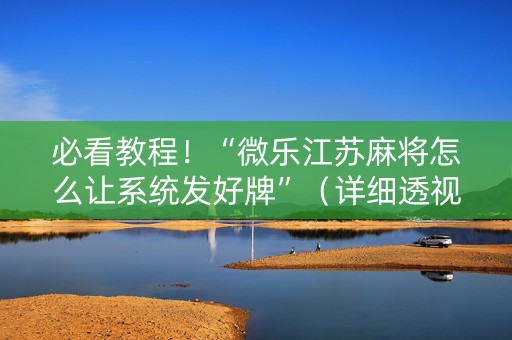 必看教程！“微乐江苏麻将怎么让系统发好牌”（详细透视教程）-哔哩哔哩