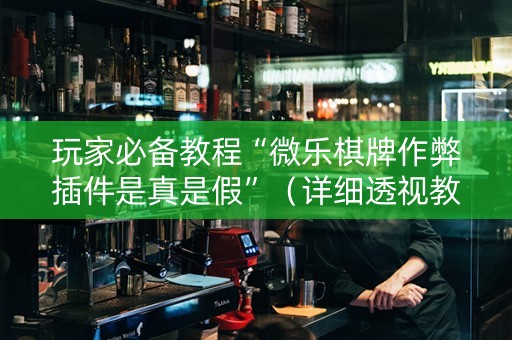 玩家必备教程“微乐棋牌作弊插件是真是假”（详细透视教程）-哔哩哔哩