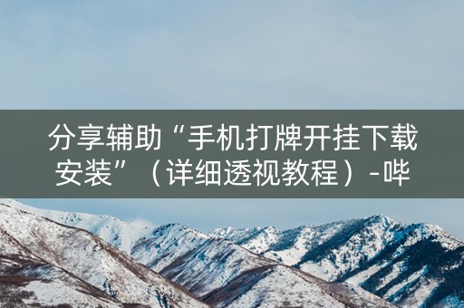 分享辅助“手机打牌开挂下载安装”（详细透视教程）-哔哩哔哩