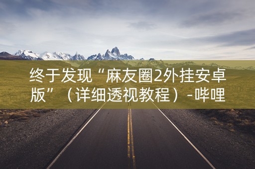 终于发现“麻友圈2外挂安卓版”（详细透视教程）-哔哩哔哩