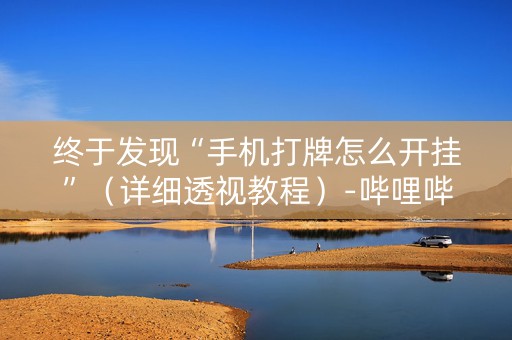 终于发现“手机打牌怎么开挂”（详细透视教程）-哔哩哔哩