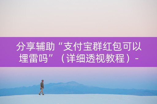 分享辅助“支付宝群红包可以埋雷吗”（详细透视教程）-哔哩哔哩