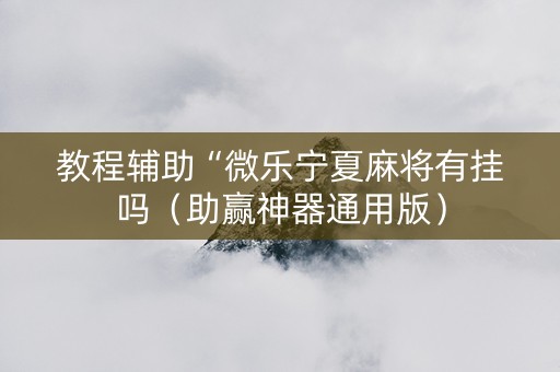 详细阅读:教程辅助“微乐宁夏麻将有挂吗(助赢神器通用版) 教程辅助“微乐宁夏麻将有挂吗(助赢神器通用版)