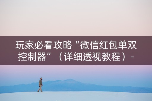 玩家必看攻略“微信红包单双控制器”（详细透视教程）-哔哩哔哩