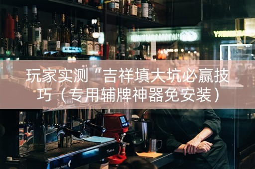 玩家实测“吉祥填大坑必赢技巧（专用辅牌神器免安装）