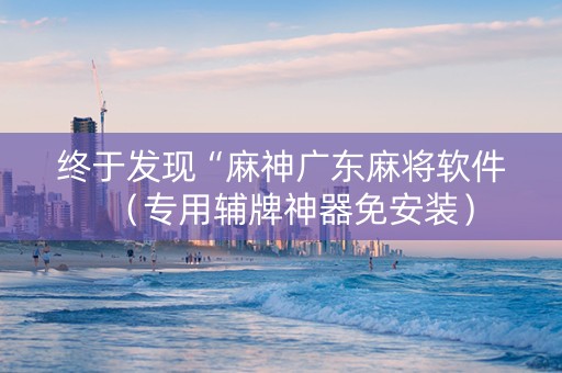 终于发现“麻神广东麻将软件（专用辅牌神器免安装）