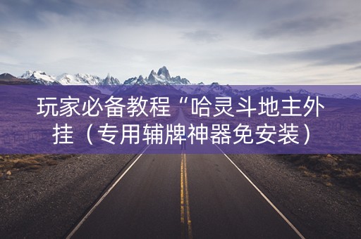 玩家必备教程“哈灵斗地主外挂（专用辅牌神器免安装）