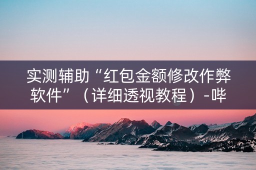 实测辅助“红包金额修改作弊软件”（详细透视教程）-哔哩哔哩