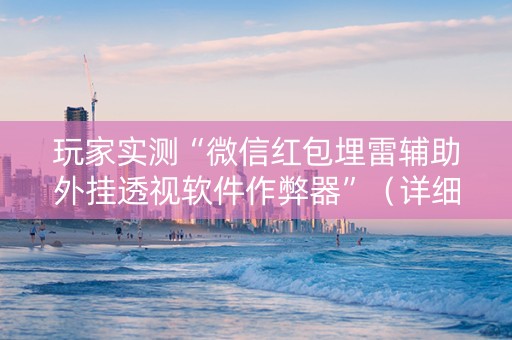 玩家实测“微信红包埋雷辅助外挂透视软件作弊器”（详细透视教程）-哔哩哔哩