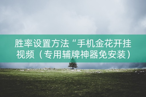 胜率设置方法“手机金花开挂视频（专用辅牌神器免安装）