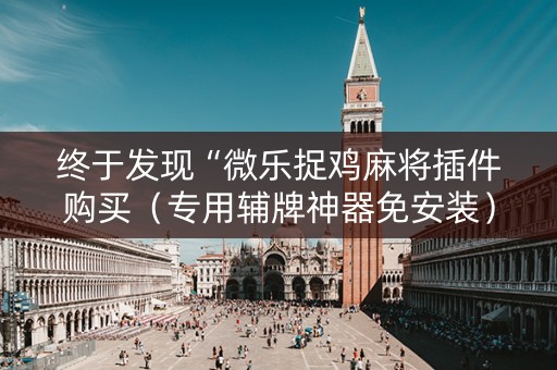 终于发现“微乐捉鸡麻将插件购买（专用辅牌神器免安装）