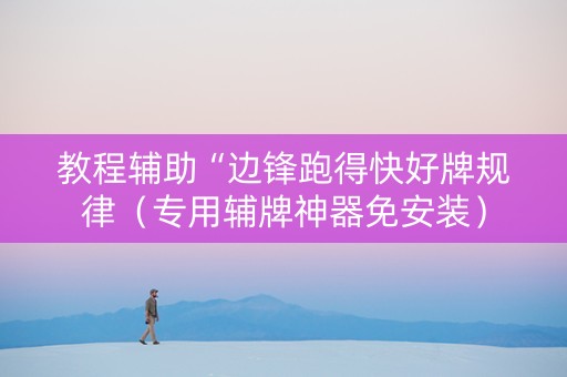 教程辅助“边锋跑得快好牌规律（专用辅牌神器免安装）