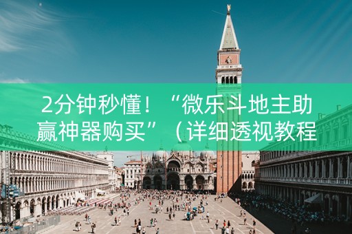 2分钟秒懂！“微乐斗地主助赢神器购买”（详细透视教程）-哔哩哔哩