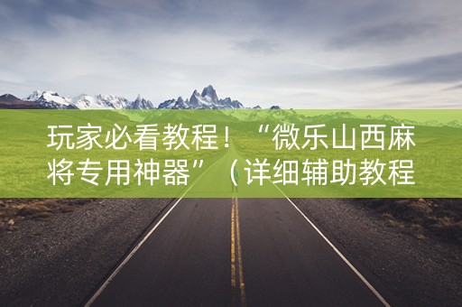 玩家必看教程！“微乐山西麻将专用神器”（详细辅助教程）-哔哩哔哩