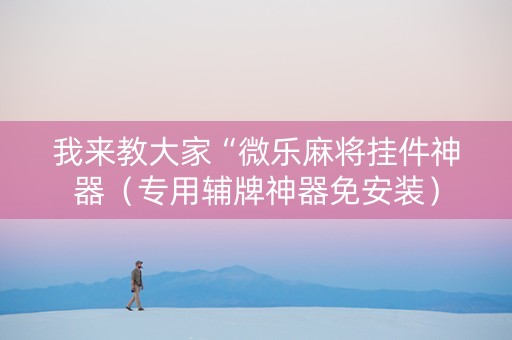 我来教大家“微乐麻将挂件神器（专用辅牌神器免安装）