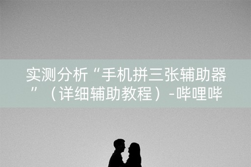 实测分析“手机拼三张辅助器”（详细辅助教程）-哔哩哔哩