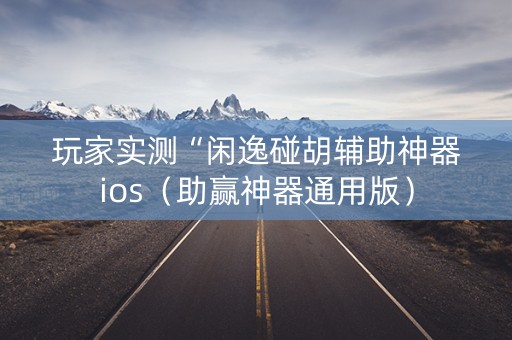 玩家实测“闲逸碰胡辅助神器ios（助赢神器通用版）