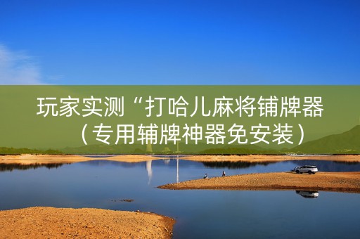 玩家实测“打哈儿麻将铺牌器（专用辅牌神器免安装）