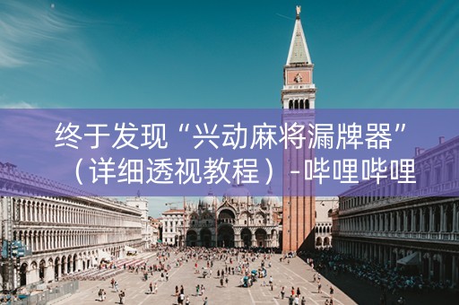 终于发现“兴动麻将漏牌器”（详细透视教程）-哔哩哔哩