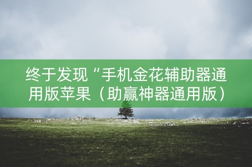 终于发现“手机金花辅助器通用版苹果（助赢神器通用版）