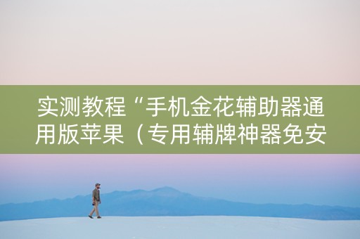 实测教程“手机金花辅助器通用版苹果（专用辅牌神器免安装）