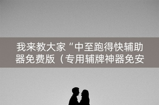 我来教大家“中至跑得快辅助器免费版（专用辅牌神器免安装）