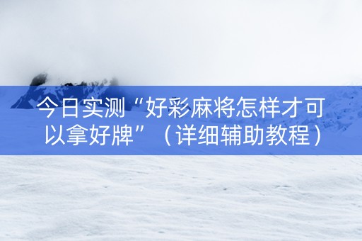 今日实测“好彩麻将怎样才可以拿好牌”（详细辅助教程）-哔哩哔哩