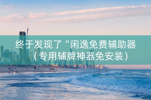 终于发现了“闲逸免费辅助器（专用辅牌神器免安装）