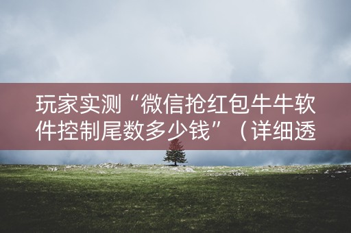 玩家实测“微信抢红包牛牛软件控制尾数多少钱”（详细透视教程）-哔哩哔哩